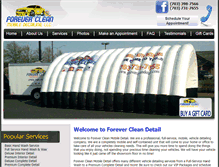 Tablet Screenshot of forevercleandetail.com